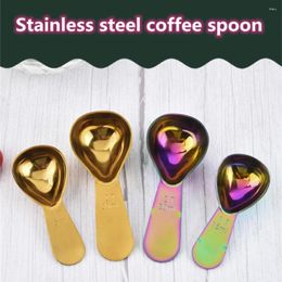 Coffee Scoops Kitchen Colour Stainless Steel Spoon Baking With Graduated Measuring Creative Milk Powder Tableware Decoration