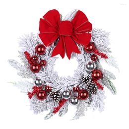 Decorative Flowers 2024 Christmas Vine Hanging Garland Holiday Art Wreath Festival Theme Multifunctional For Door Window Fireplace