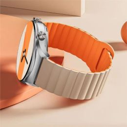 Magnetic link For Samsung Galaxy watch 4 5 pro 6 Classic active 2 band 20mm 22mm Silicone Loop bracelet huawei GT 2-2e 3-4 strap