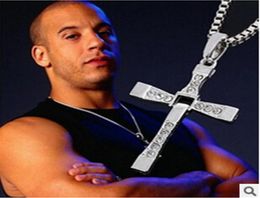 Fast and Furious Necklaces Actor Toledo Diamond Charm Pendant Silver or Gold Statement Necklace Men Jewellery Christmas Gifts HJ2653161182