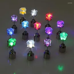 Party Decoration 2PCs LED Light-emitting Earrings Flashing Stainless Steel Dance Accessories Christmas Gifts Holiday