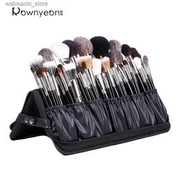 Cosmetic Bags Rownyeon Makeup Brush Organiser Bag Brushes Holder Professional Makeup Brush Set Organiser Black(Brush Case Only) L49