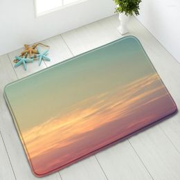 Bath Mats Natural Scenery Non-Slip Ocean Grassland Sunset Bedroom Kitchen Indoor Doormat Absorbent Carpet Home Decor Foot Pads