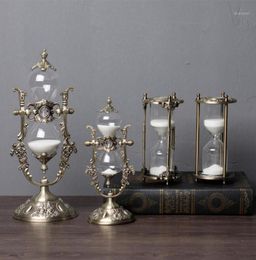 Europe hourglass timer 1530min clock sand metalglass decorative sand hourglasses timer for desk decoration A06318514083