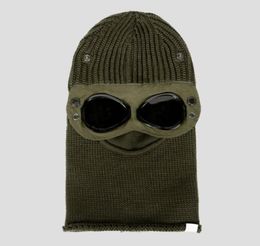 Goggle Balaclava Extra Fine Merino Wool Beanie Knit Hat Men Cap Outdoor Windbreak Hood Retains Heat Skull Caps Black Army Green9801477