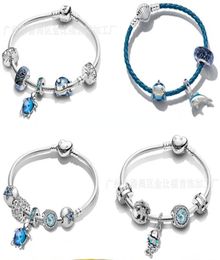 Designer Jewellery 925 Silver Bracelet Charm Bead fit Summer Blue Turtle Fantasy Ocean Set DIY Slide Bracelets Beads European Style Charms Beaded Murano2102287