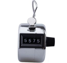 Digits Stainless Counters Professional 4 Digit Hand Held Tally Counter Manual Palm Clicker Number Counting Golf SN11235073612