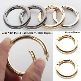 Round Carabiner Spring Gate O Ring Leather Bag Clip Strap Buckle Paracord Keychain Lanyard Dog Tag Connector Snap Hook