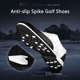 PGM Men Brogue Style Golf Shoes Waterproof Golf Sneakers Male Anti-slip Spikes Footwear Breathable Sports Trainers for Man 39-45