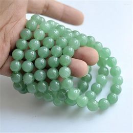 Decorative Figurines Wholesale Aventurine Crystal Quartz Natural Stone Green Bracelet Elastic Cord Pulserase Jewellery Beads Lovers Woman Gift