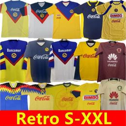 1995 Club America Retro soccer jerseys 2000 01 04 05 06 LIGA MX 13 16 17 Football Shirts 1993 94 95 98 99 S.CABANAS ZAMORANO BRANDAO CHUCHO Men Uniforms