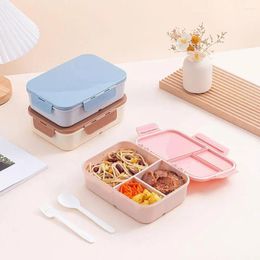 Dinnerware Portable Microwave Lunch Box With Fork And Spoon Compartment School Office Fruit Fresh Bento Container St U8H5