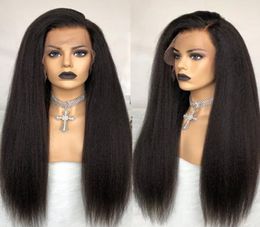 Kinky Straight Wig Full Lace Human Hair Wigs for Black Women 250 Density U Part Wig Yaki Full Lace Wig Lace Front Wigs EverBeauty9890605