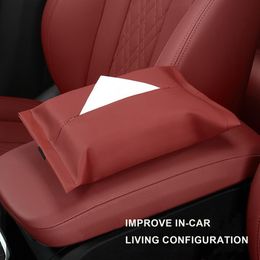 Car Tissue Box Car Tissue Bag Cover 26CM Interior Supplies Strap Style Chair Back Tissue Box High-capacity Car Accessories