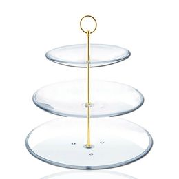 Handle Cake Stand Party 3 Tier Tray Accessories Wedding Baking Zinc Alloy Cupcake Plate Durable Fitting Handle