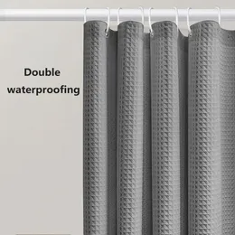Shower Curtains Waterproof Curtain Elegant Durable Waffle Design Bathroom Decor For Home El More Rv