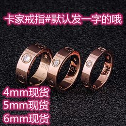 High end designer rings carter Screws with a straight line pattern two or three rows of diamond love s home ring full of stars rose gold without any Original 1to1