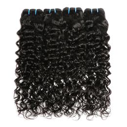 PerisModa Water Wave Bundles For Black Women Brazilian 12A Virgin Human Hair Extensions Wet and Wavy Human Hair 1/3/4 Pcs