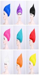 New Multi Colors Children Cosplay Halloween Party Supplies TAnime Magic Wizard Wigs Trolls Wig High Quality 15 5xy aakk5436542