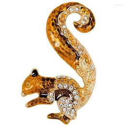 Brooches Fashionable Fashion Accessories Personalised Cartoon 2-color Squirrel Brooch Vintage Lady Corsage Versatile Accessory