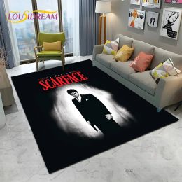 Scarface 3D Classic Movie Tony Carpet Rug for Home Living Room Bedroom Sofa Doormat Decor,kids Play Area Rug Non-slip Floor Mat