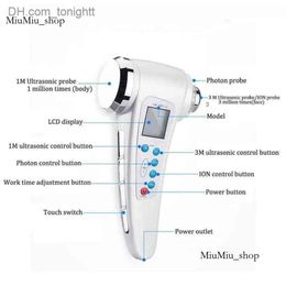 Equipment 7 LED Ultrasound Photon Anti-Wrinkle Facial Care Beauty Device Skin Lift Rejuvenation Gaanic Ion Pores Cleaning Massager 554