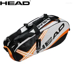 Outdoor Bags HEAD Tennis Rackets Bag Large Capacity Backpack 6-9 Pieces Badminton Gymbag Squash Racquet With Separated Shoes