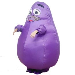 Grimace Costume for Kids Adult Grimaces Birthday Gameboy Halloween Cosplay Mascot Inflatable Suit Purple Shake Child Carnival