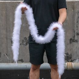 2Yards Super Soft Turkey Marabou Feathers Boa 22Gram White Ostrich Feather Shawl for Wedding Christmas Clothing Decoration