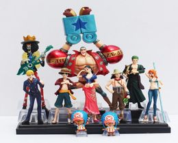 10pcsset Japanese Anime One Piece Action Figure Collection 2 Years Later Luffy Nami Roronoa Zoro Handdone Dolls C190415017214200