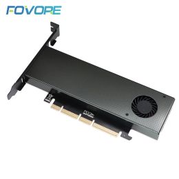 Cards PCIe M.2 adapter b&m key PCIe to M.2 adapter NVMe SSD M2 PCIe PCI express converter Card for 2280 2260 2242 2230 with fan case