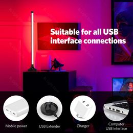 Portable Phone Fill Light RGB Ambient Stick Light Photography Colourful Handheld Selfie Lamp Desktop LED Lamp Photography Lights