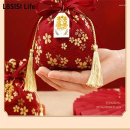 Gift Wrap LBSISI Life-Wedding Party Candy Red Cloth Packaging Bags Wrapping Snack Chocolate Blessing Super Decor Wholesale