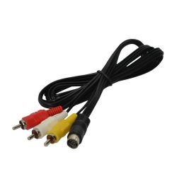 Cables 10pcs a lot Latest Nickel Plating Plug AV Cable for SEGA Saturn RCA Cord for SS