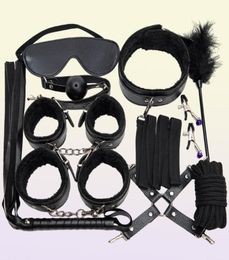Plush Sm Props Binding Suit Leather Whip Hand and Foot Handcuffing Ball Adult Fun Training Lower Body Female Supplies Torture Tool3985979