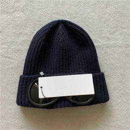 Caps Hats 9 Color Europe Designer Autumn windbreak Beanies One Two Lens Glasses Goggles Men Knitted Outdoor Casual Sports4228539