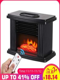 1000W Electric Fireplace Hater with Remote Control Fireplace Electric Flame Decoration Portable Indoor Space Heater for Bedroom2894759380