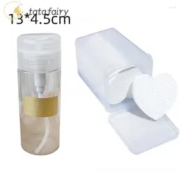 Storage Bottles Empty Bottle Durable Materials Portable Cleaning Pads Gentle No Hair Loss Dispensing Nail Polish Remover Press