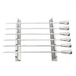 Tools Skewers Rack Set Long Flat Shish Kebab For Vegetables BBQ Kabob