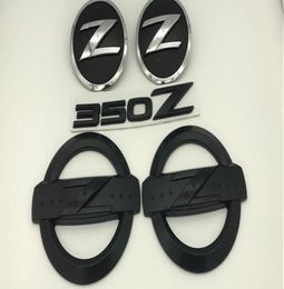 5Pcs Black 350Z Badge Kits Car Body Side Rear Emblem Stickers for 350Z Fairlady Z334970103