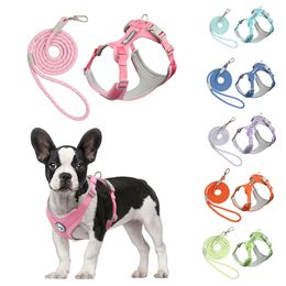 Walking Dog Harnesses Set With Leashes Pet Dog Cat Gifts Vest For Small Medium Large Dogs Rope Set Outdoor Training Pet Supplies