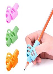 Colourful Pencil Grips Pen Holder Silicone Baby Learning Writing Tool Correction Device Learning Partner Students Stationery Pencil7313318