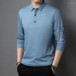 Men's Sweaters Spring And Autumn Fashion Comfortable Pullover Solid Color Versatile POLO Shirt Long Sleeved Top