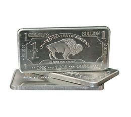 1 oz One Troy Ounce USA American Buffalo 999 Fine German Silver Bullion Bar 7631685