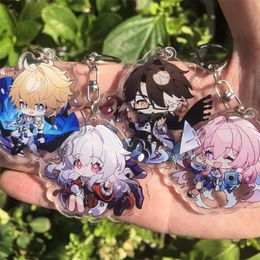 Honkai: Star Rail Blade Silver Wolf Yanqing Kafka Jing Yuan Keychain Accessories Anime Game Cosplay Pendant Prop Bad