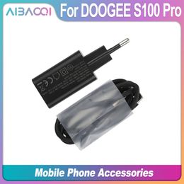 AiBaoQi Brand New USB AC Adapter Charger EU Plug Travel Switching Power Supply+ USB Data Line Cable For Doogee S100 Pro Phone