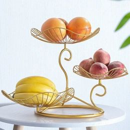 IronFruit Tray Kitchen Box Storage Baskets Table Candy Bowl Home Decor Organiser Vegetable Fruit Storage for Home Kitchen Gadget
