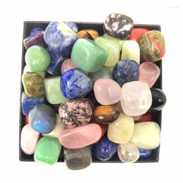 Decorative Figurines 100g/Bag(8 To 12pcs) Natural Polished Stone 15mm-25mm Reiki Crystal Set Chakra Gemstone Bulk Assorted Tumbled Yoga