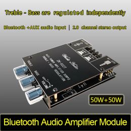 Amplifier ZK502T TPA3116D2 Bluetoothcompatible 5.0 Subwoofer Amplifier Board 2.0 Channel High Power Audio Stereo 2*50W Bass AMP