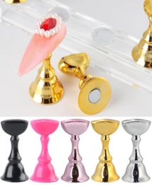 5pcs Magnetic Nail Holder Practise Training Display Stand Plastic Rack False Nail Art Tips Accessory Manicure Salon Tools JI18143265617